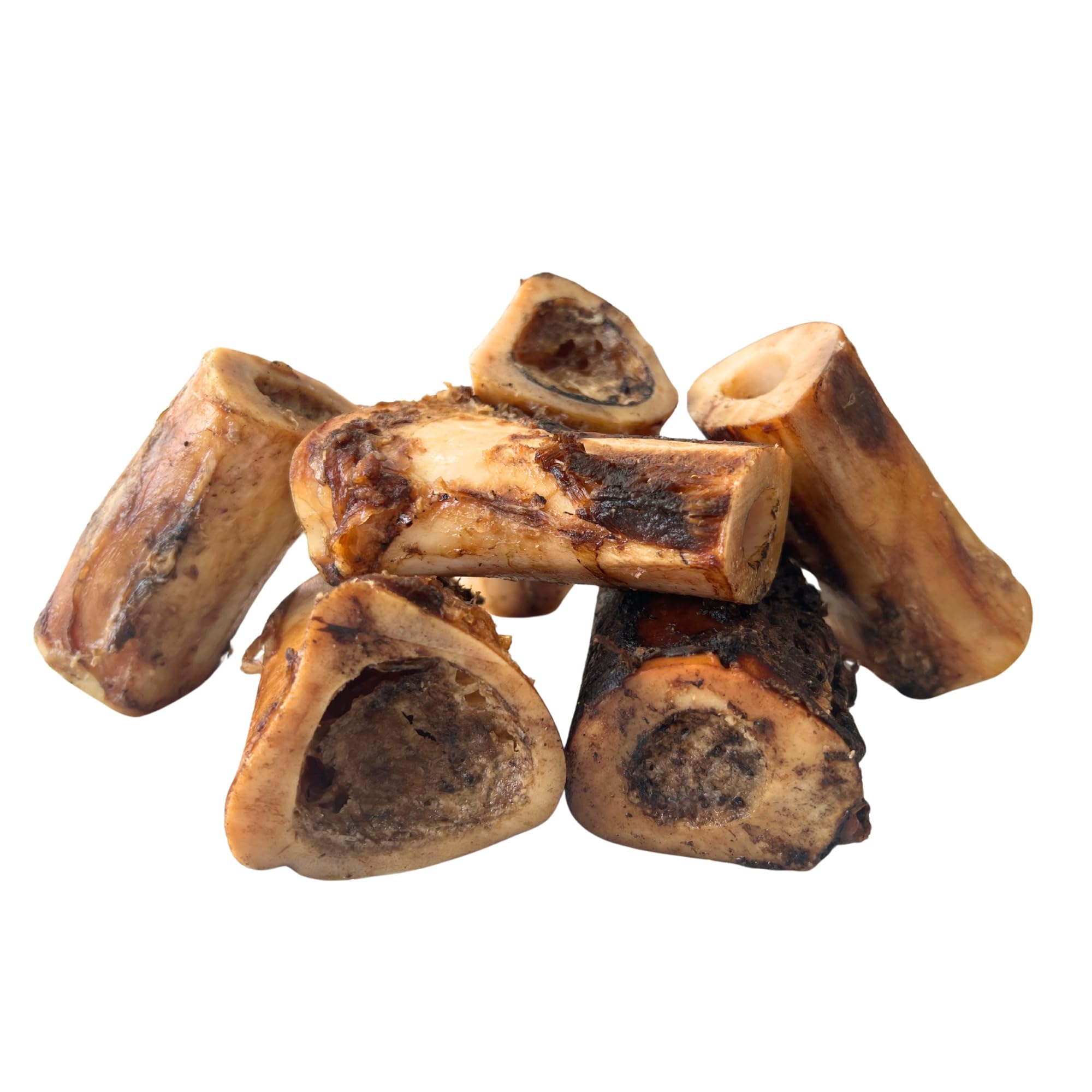 100% Natural Dog Bones, Single Ingredient (6 Pack) Marrow Filled Bone for Dogs, Made in The USA, Beef Bone Marrow for Aggressive Chewers, Real Meaty Dog Bones for Large, Medium, Small Dogs