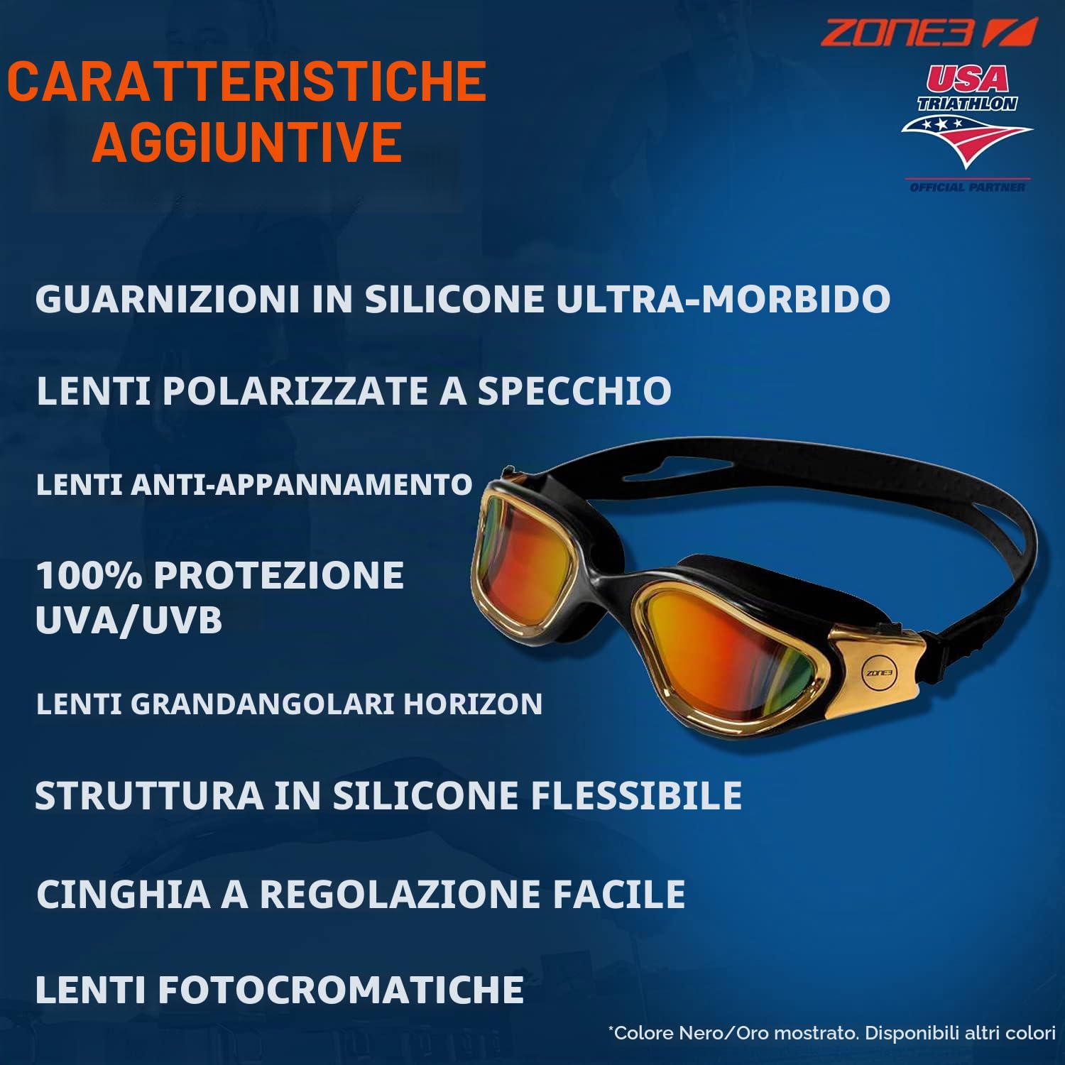 ZONE3 Vapour Gafas de natación Unisex - Adulto (Pacco da 1)