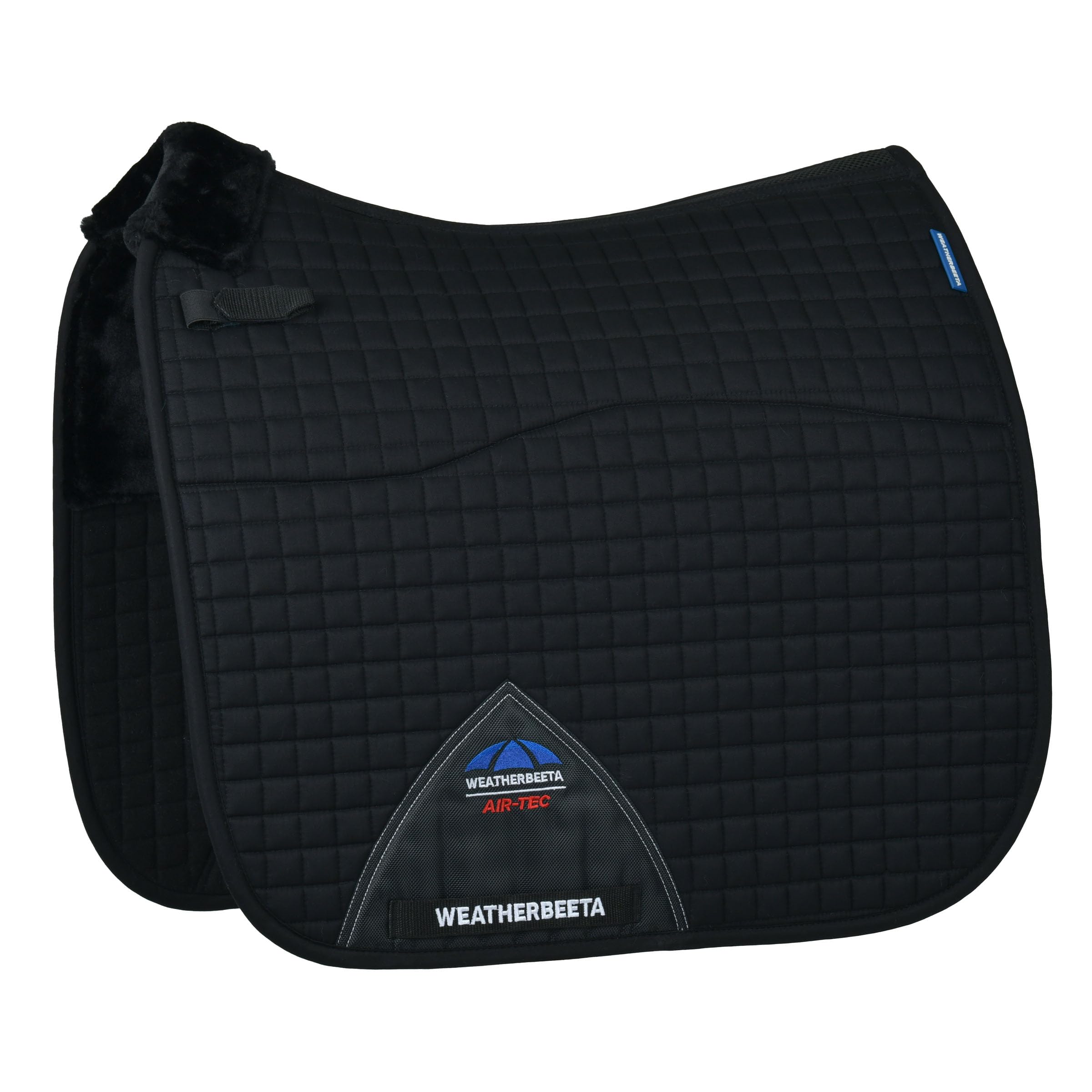WeatherBeeta Prime Air-Tec Comfy Fleece Dressage Saddle Pad, Black, Small