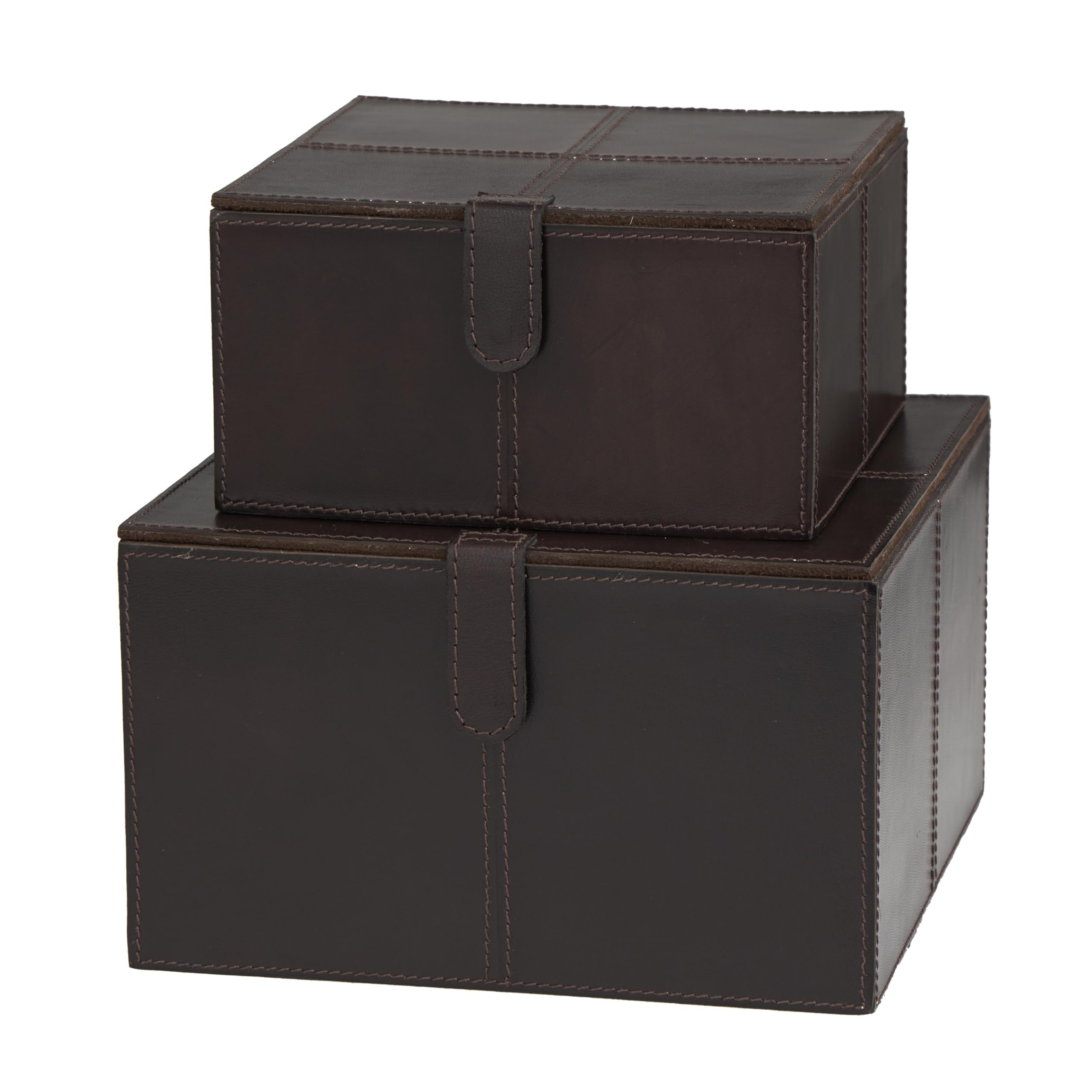 hide 収納ボックス Amazon.co.jp: Deco 79 レザー収納ボックス スナップフロント