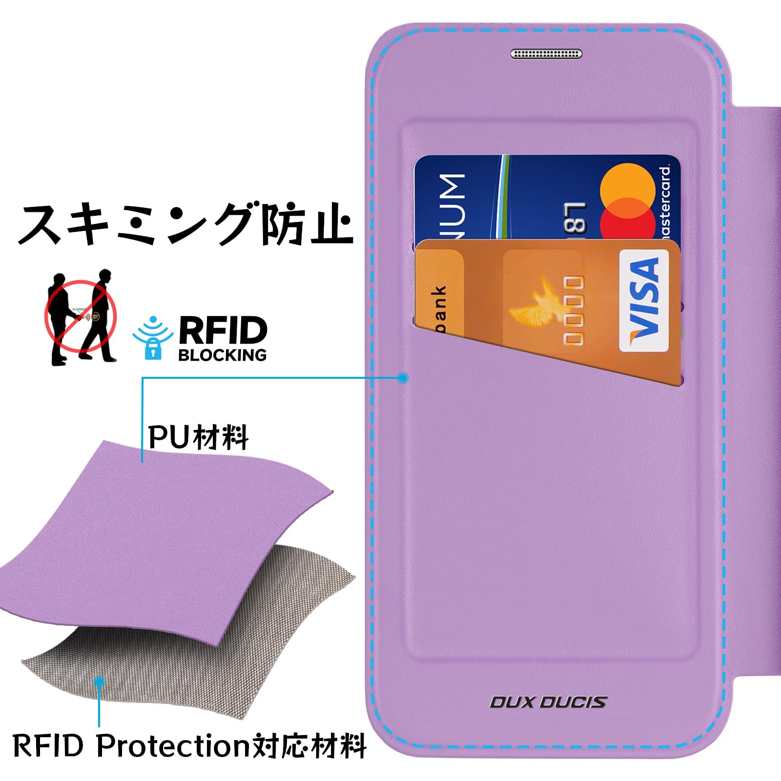 Amazon.co.jp: Galaxy A36 5G SC-54F ケース 手帳型 背面クリア PU+PC