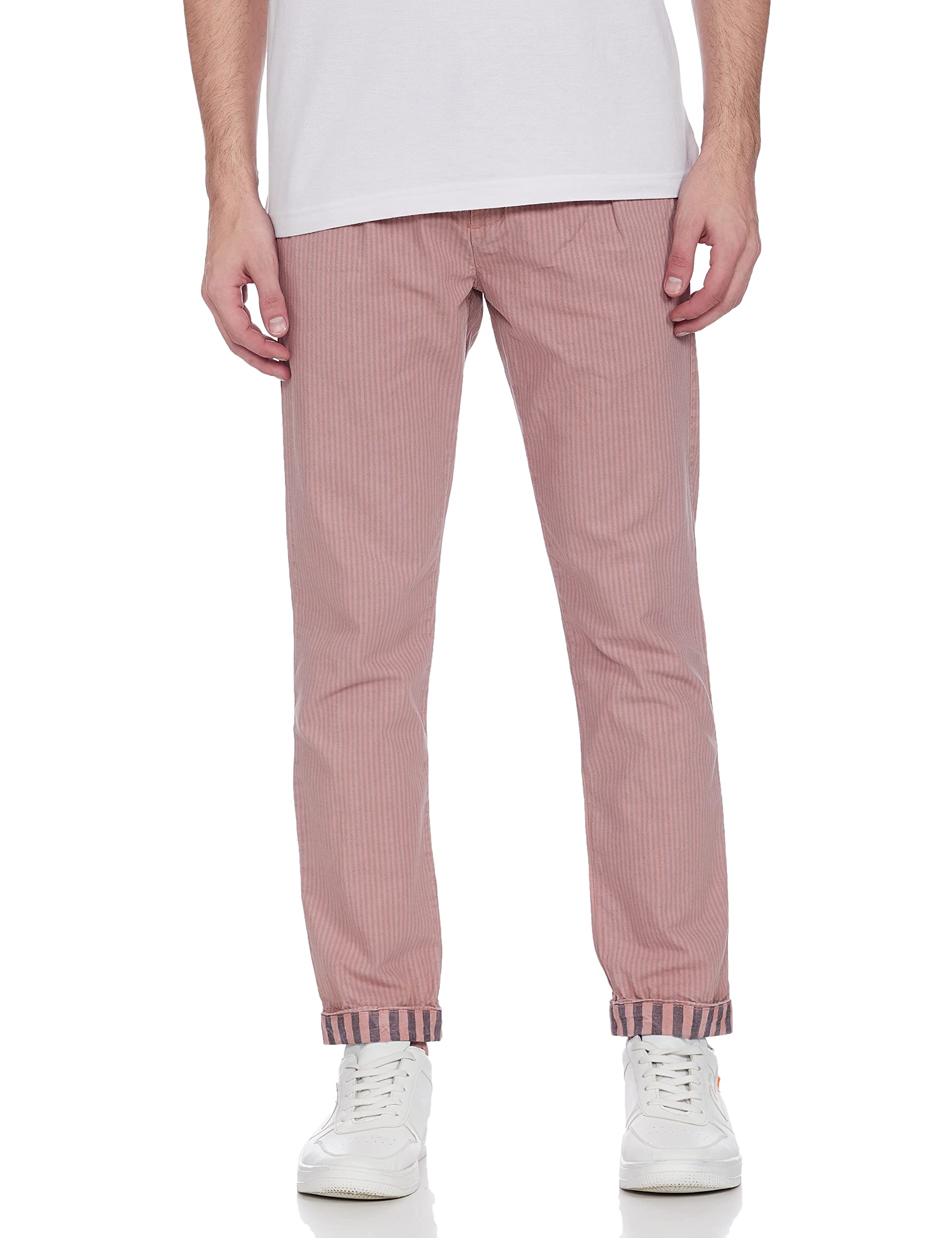 BLACKBERRYSMen's Urban RAFA Slim Fit Non-Stretch Khakis-UT Stripe