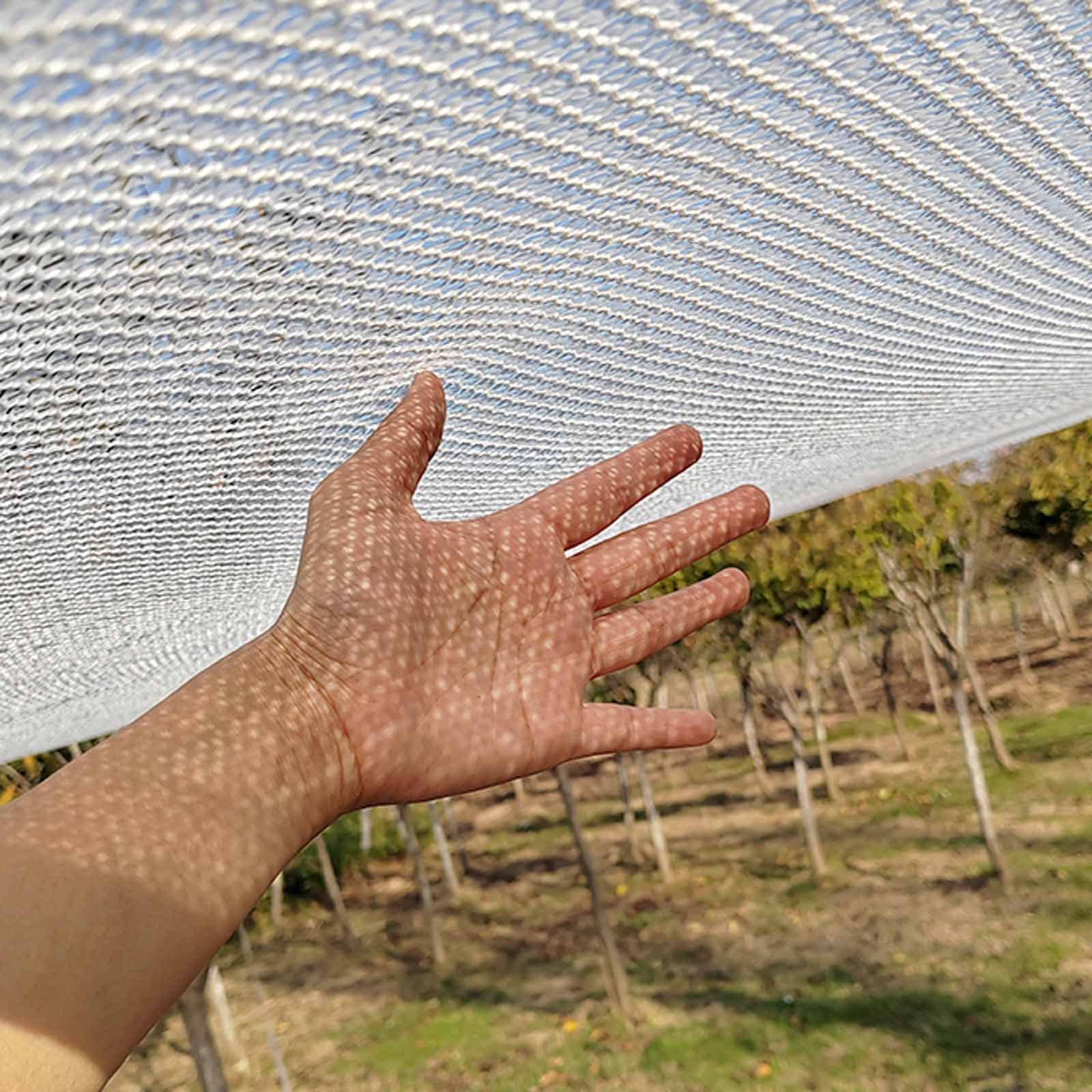 BOHHO 50% Sunblock Shade Cloth, Sun Screen Mesh Plants Greenhouse Cover Fabric,Sunshade Netting for Flowers Plants Patio Lawn Outdoor (Size : 2x6m/6.6x19.7ft)