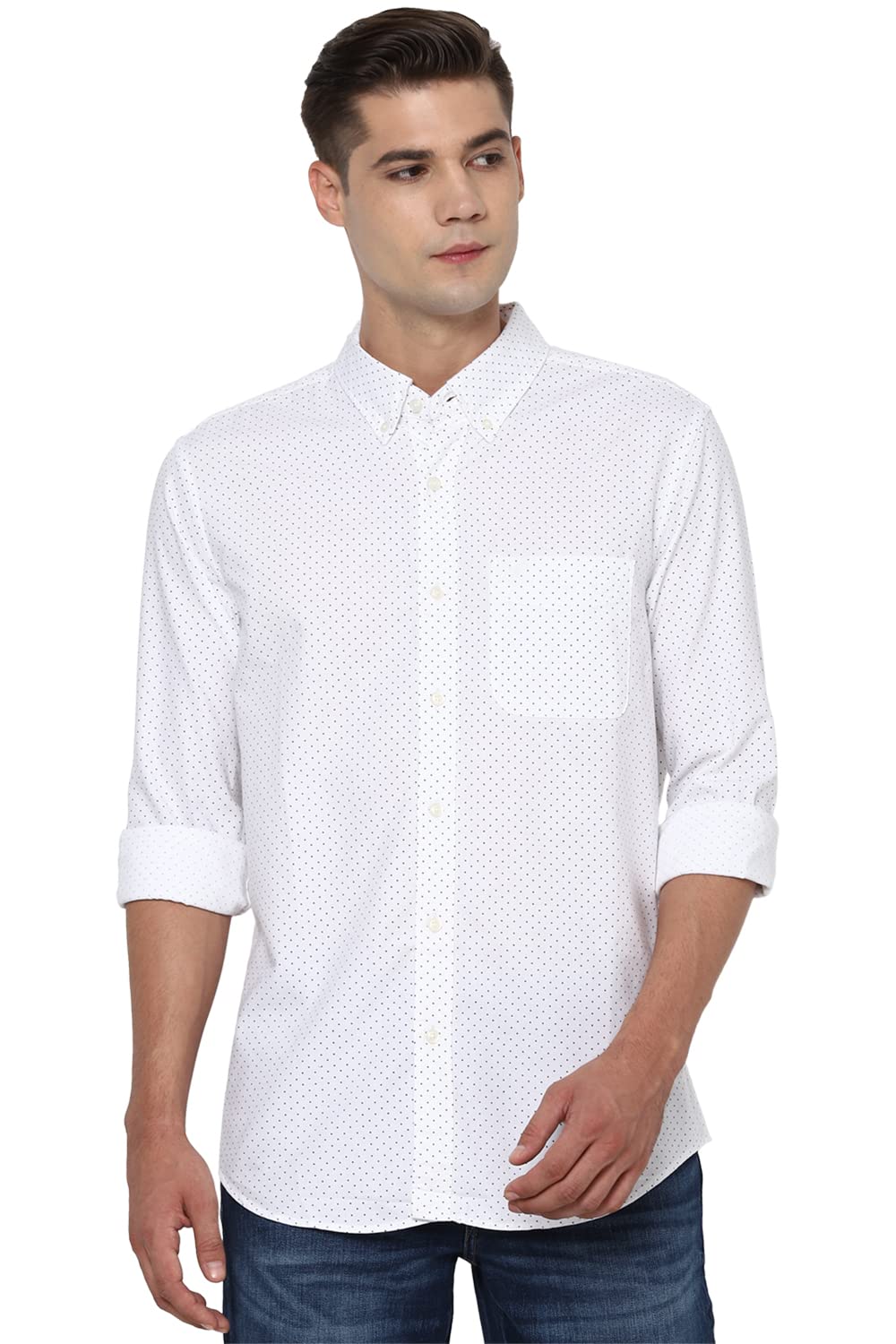 American Eagle OutfittersMen's Solid Slim Fit Shirt