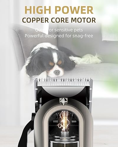 Miniatura 6 de Cortapelos para perros con enchufe de alta potencia de 12 V para abrigos gruesos y pesados, silenciosos, kit eléctrico profesional de peluquería