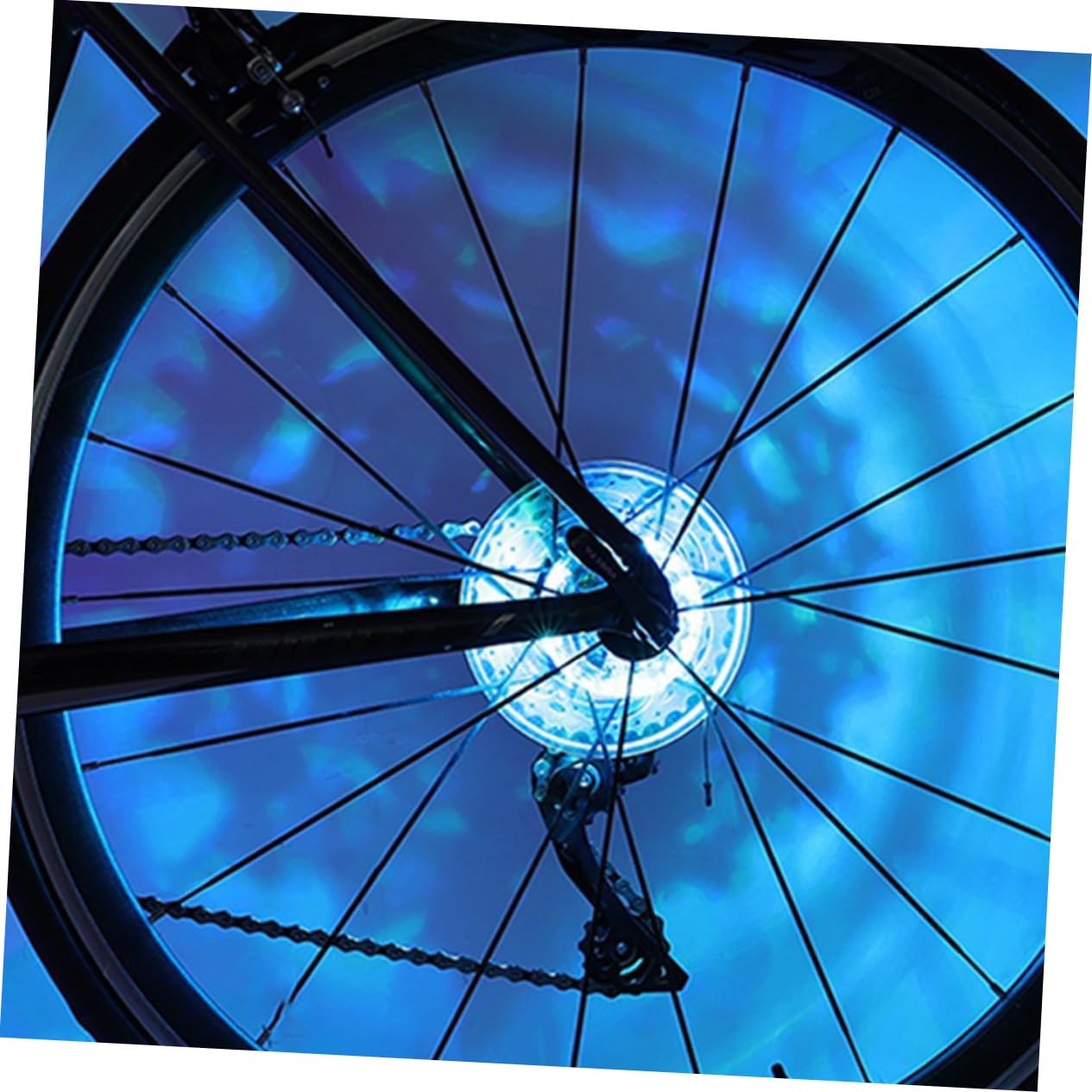 HEMOTON 3 Pièces Curseur Flash Intelligent décoration Lumineuse de vélo Feux de vélo éclairage de vélo décoratif lumières LED vélo Feux de Roue de vélo d'équitation Plastique Blanche