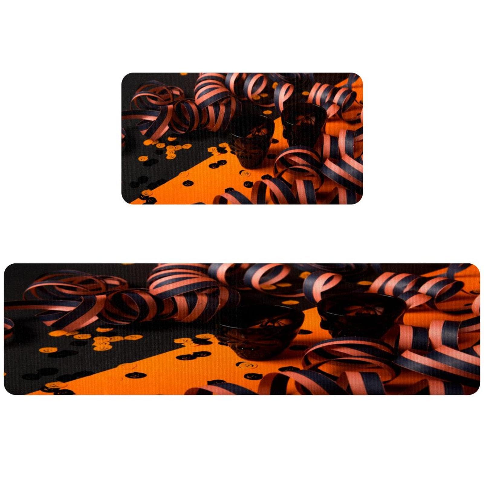 Alfombrillas de cocina de vidrio negro VAPOKF lavables de alta densidad