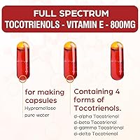 Vista 2 de Kroppssund Suplemento de Tocotrienol de Espectro Completo, Vitamina E-Tocotrienoles de Tocotrienol 800mg - 60 Cápsulas Líquidas
