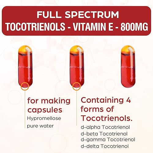 Miniatura 2 de Suplemento de tocotrienol de espectro completo, tecnología de fusión de vanguardia, tocotrienol vitamina E-tocotrienoles 800 mg, potente