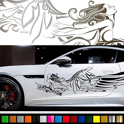 ウルフリアカーステッカー31 車用バイナルグラフィックデカール ワイルドスピード系デカール 14色から選べる 値段交渉受け付け