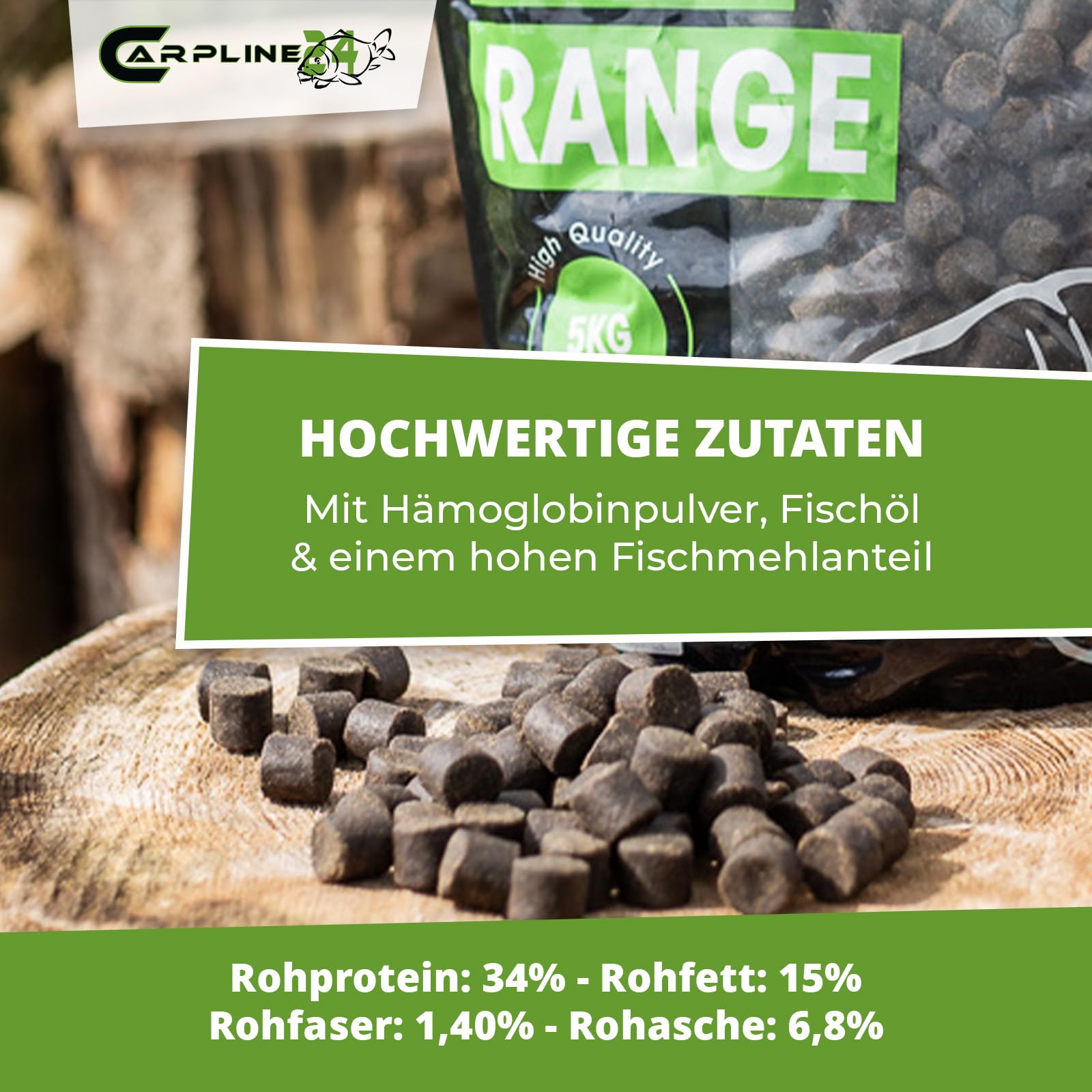 Bloody Halibut Pellets - 25 Kg - 2 mm - Karpfenfutter zum Anfüttern & Angeln von Karpfen, Carp Baits, Futterpellets als Angelköder