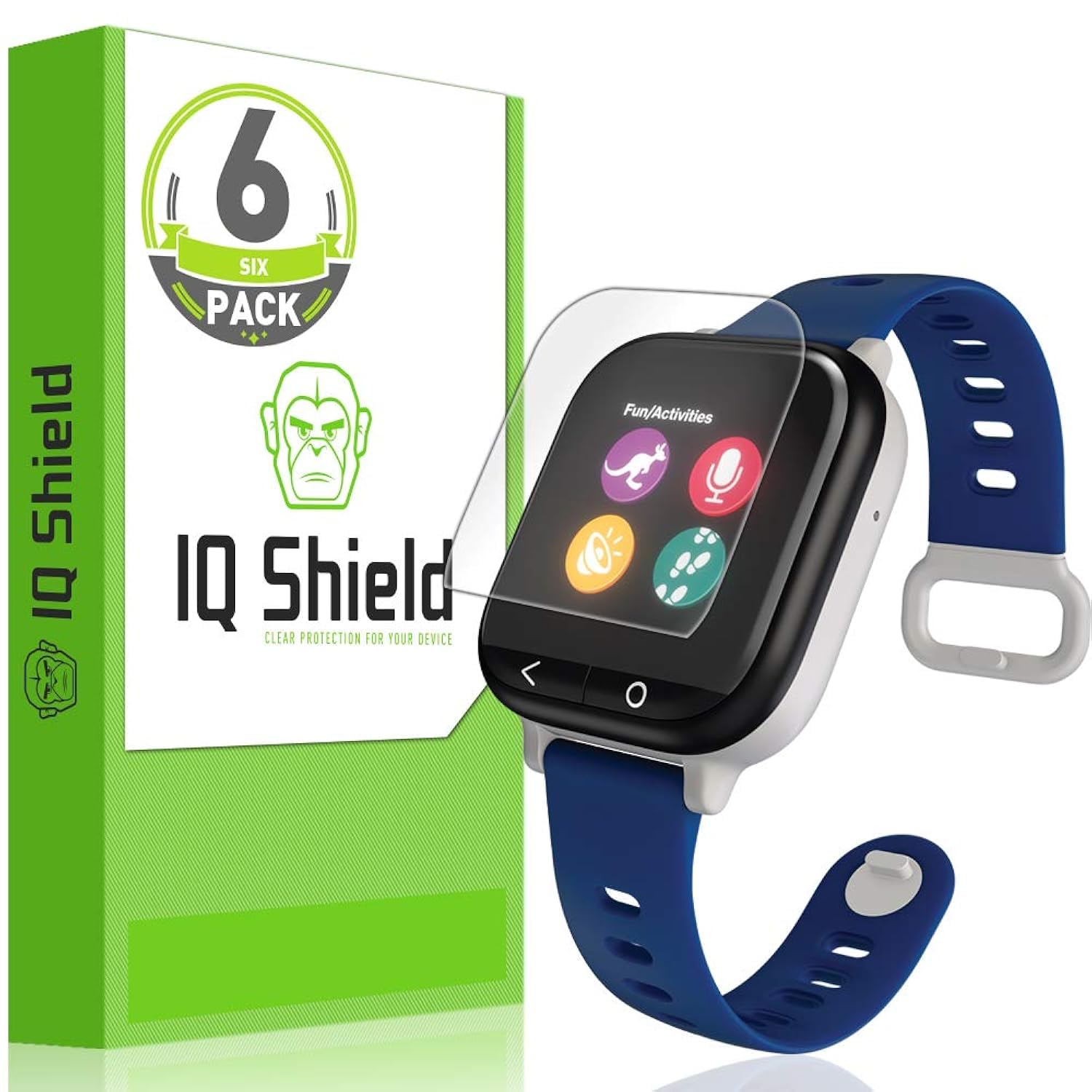 IQ Shield Screen Protector Compatible with Verizon GizmoWatch (6-Pack)(Full Coverage) LiquidSkin Anti-Bubble Clear Film
