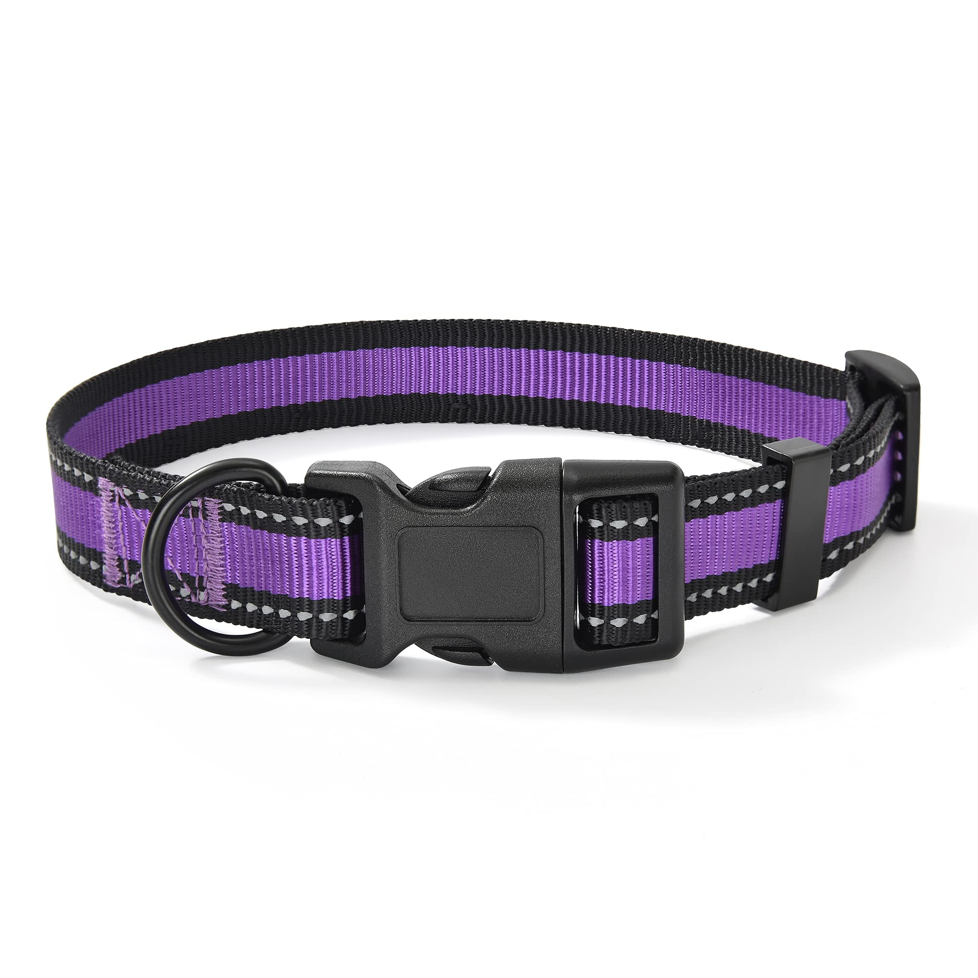 Mile High Life Dog Collar | Nylon Reflective Dog Collars | Light Weight Puppy Collars | Purple Dog Collars for Small Dogs (Purple, X-Small)