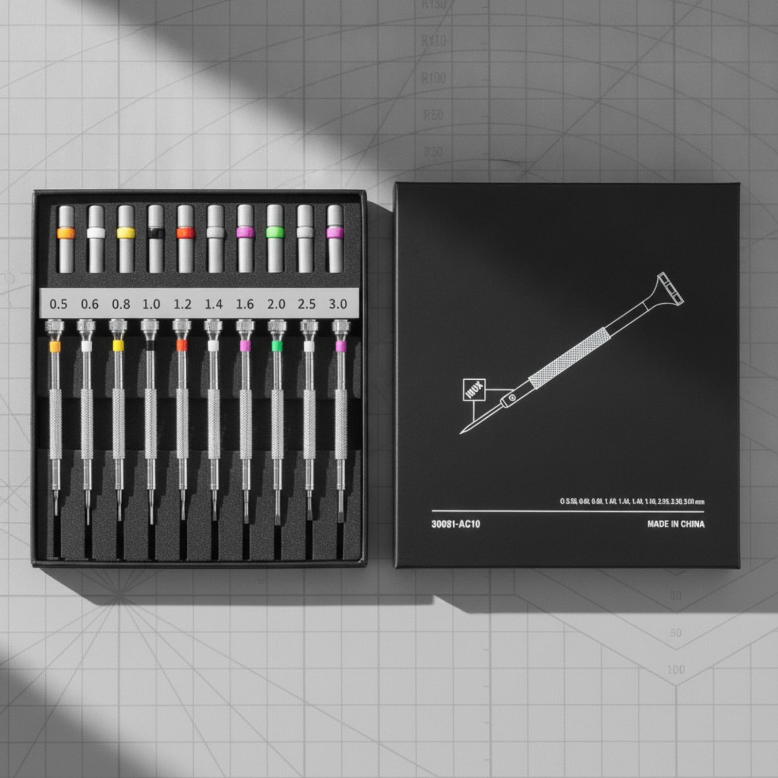 Colcolo Juego de Destornillador de Precisión Destornillador Relojero Gafas Electrónica Mini Tornillos Trabajo Eje Metálico Mango con Caja Ordenada Adecuado