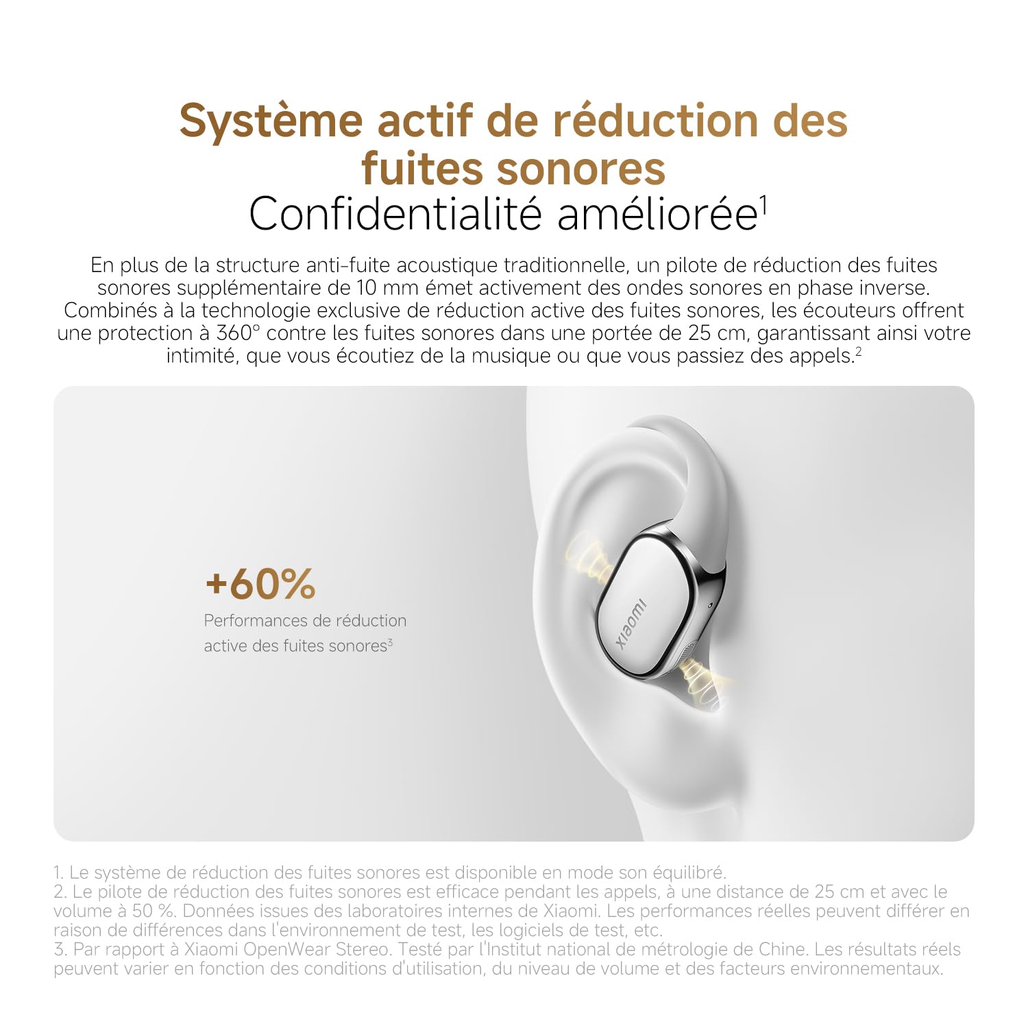 XIAOMI OpenWear Stereo Pro, écouteurs à Oreilles Libres, autonomie de 45h