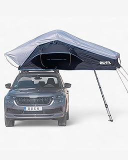 Owen | Dachzelt XL Black für 3-5 Personen | Hochwertige Materialien | Einfache Montage | 191x310x127cm