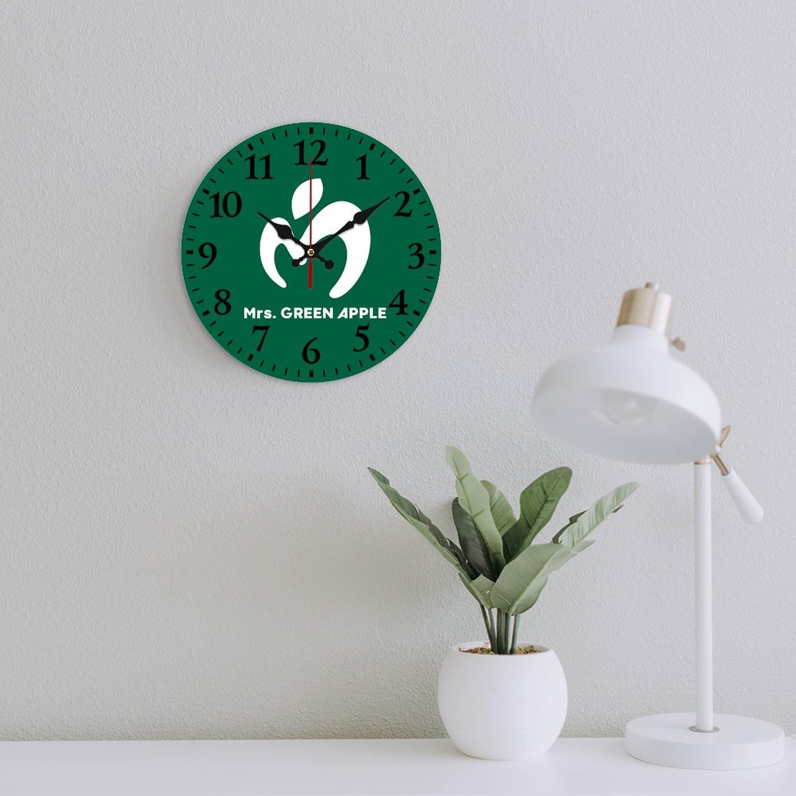 Amazon.co.jp: ミセスグリーンアップル 壁掛け時計 丸型デジタル 卓上