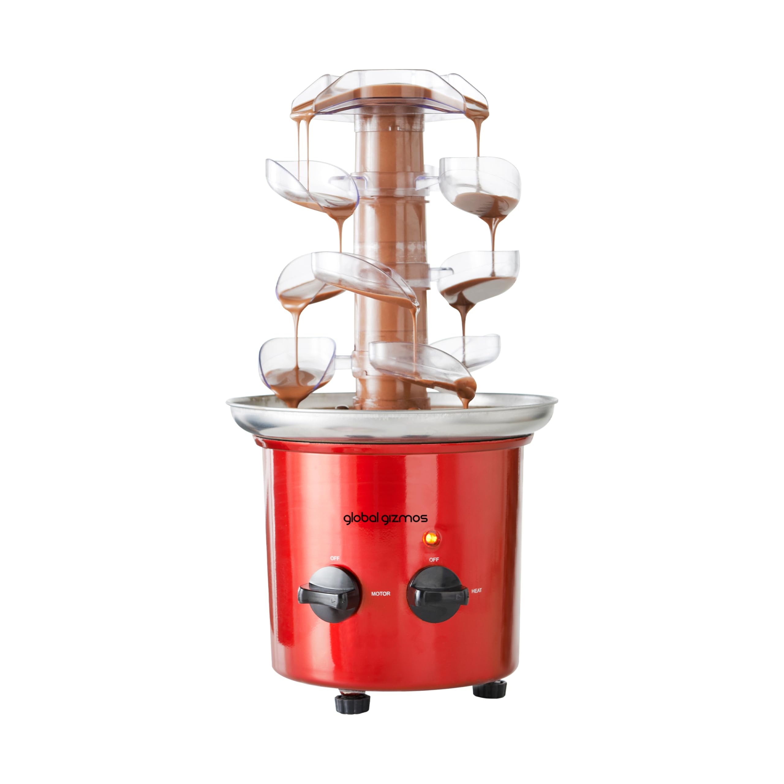 Global Gizmos Cascading Chocolate Fountains/Unique Tabletop Party Centrepiece/Ideal for Parties, Weddings and Events (Premium)