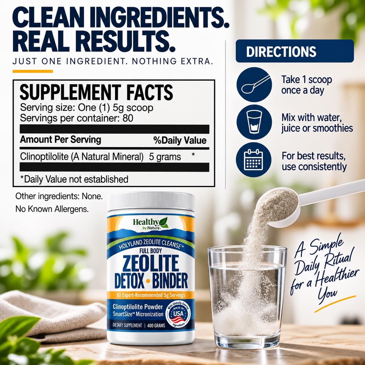 Healthy by Nature Full Body Zeolite Detox Cleanse Powder for Adults — Amazon image 6