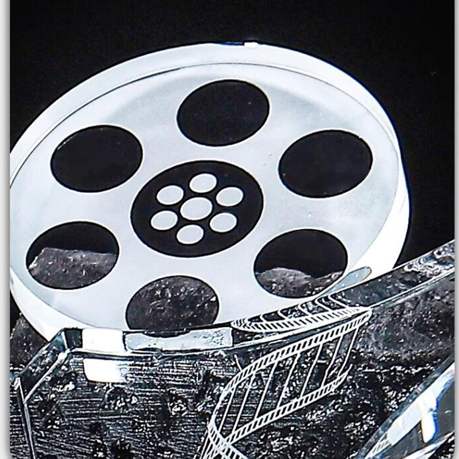 Trofeos, medallas y premios Medalla De Cristal Claro Trofeo De Adorno De Fotografía De Vídeo Corto. Trofeo Honorífico De Los Premios De Actor Y Director del Festival De Cine Recuerdos Grabados