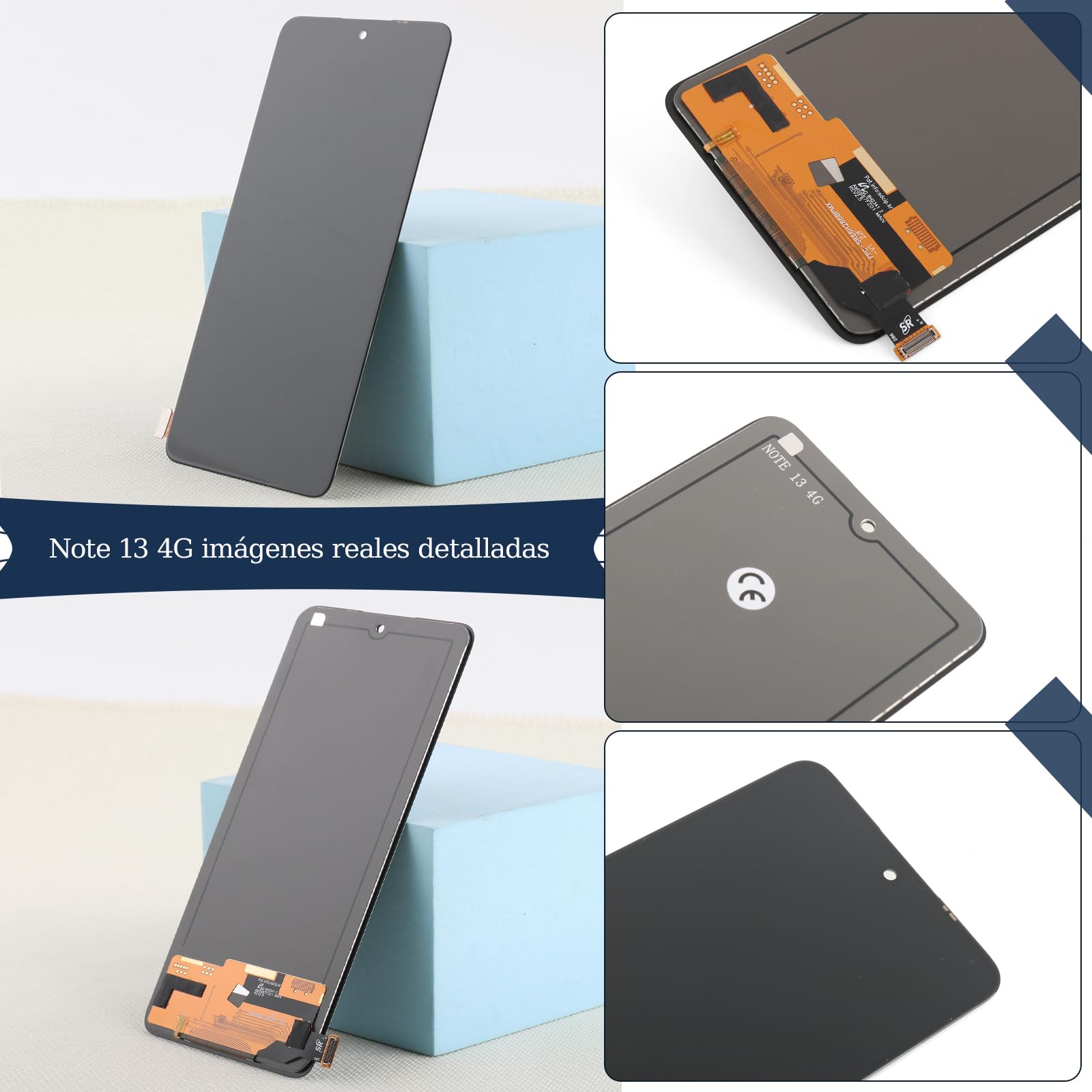 RongZy Pantalla para Xiaomi Redmi Note 13 4G 23129RAA4G Táctil LCD de Repuesto Ensamblaje Digitalizador Reemplazo para Xiaomi Redmi Note 13 4G con Herramientas de Reparación (Negro)