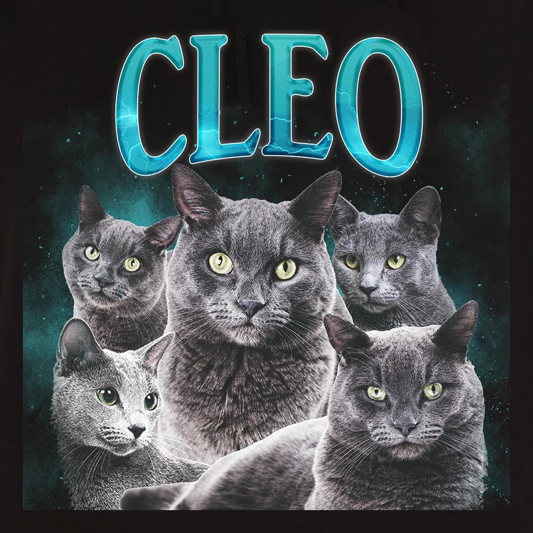 shop4ever Custom Personalized Bootleg Your Pet Dog Cat Name and Photo Animal Owner Ganster Rap Hoodie Sweatshirts