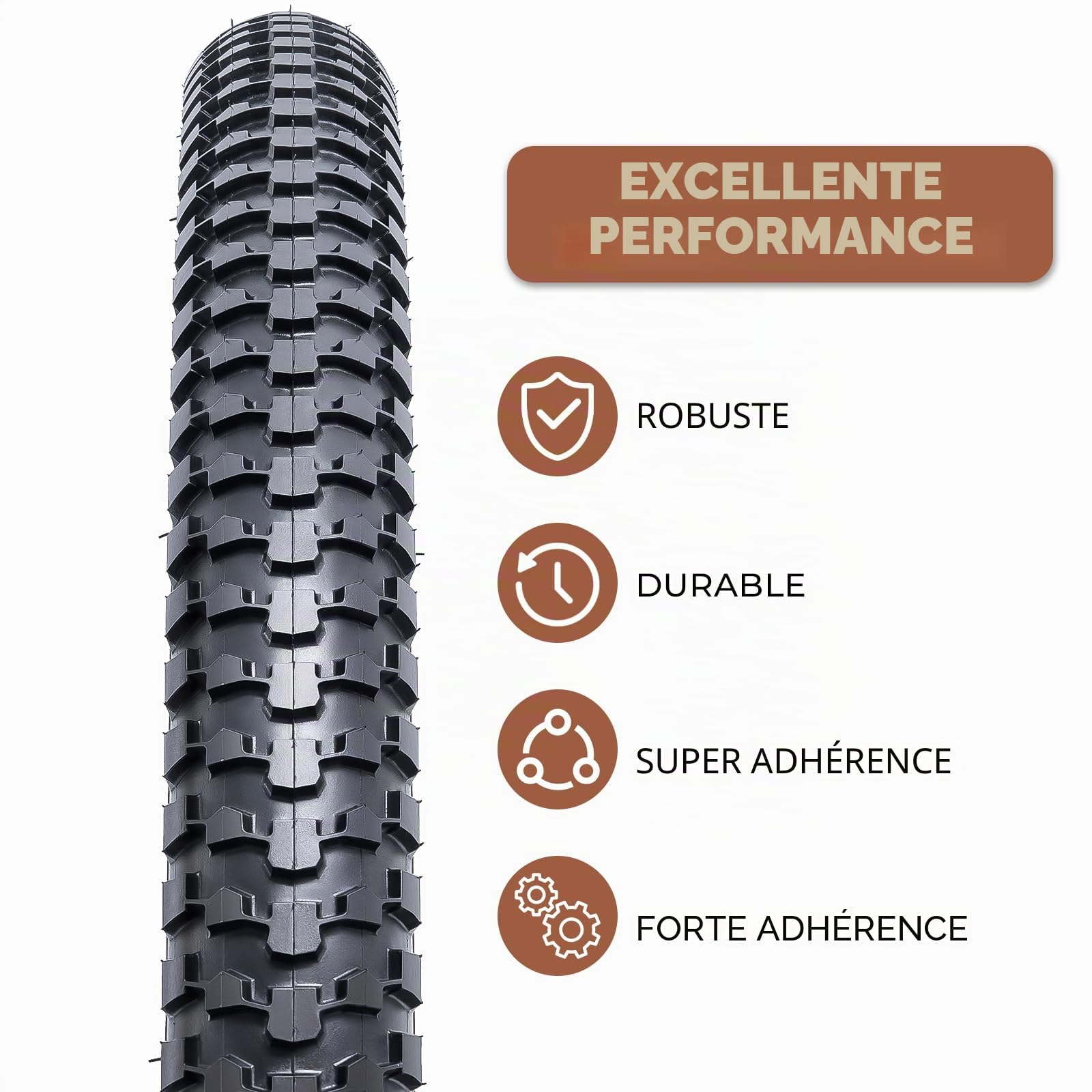 2Pcs 29X2.10 pneus vélo 29 Pouces Pneu Velo 29 x 2.10 56-622 Compatible VTT/Vélo de Route/Vélo de Ville 29x2.10 Pliable pneus vélo