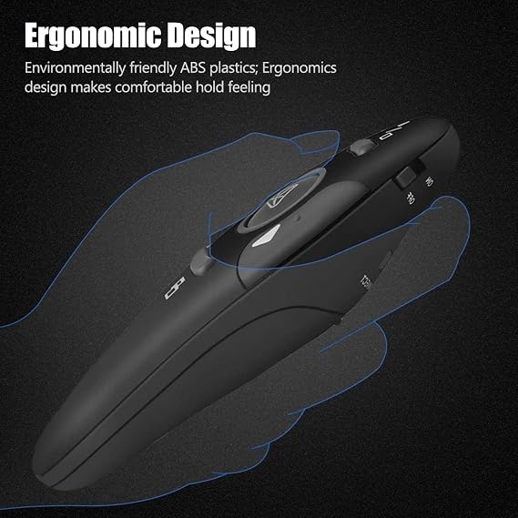Presentation Clicker, 2.4GHz USB Wireless Remote for POWERPOINT, Computer and Laptop