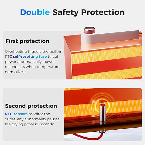 Miniatura 7 de Secador de filamento oficial Creality con 4 carretes para regalos de Navidad, caja de almacenamiento de filamento Space Pi X4L, temperatura máxima