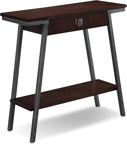 Miniatura 65 de Leick Home 214338 Empiria Mesa consola de madera con marco de metal para sala de estar, entrada, dormitorio, gris Negro lavado,Gris,Mission