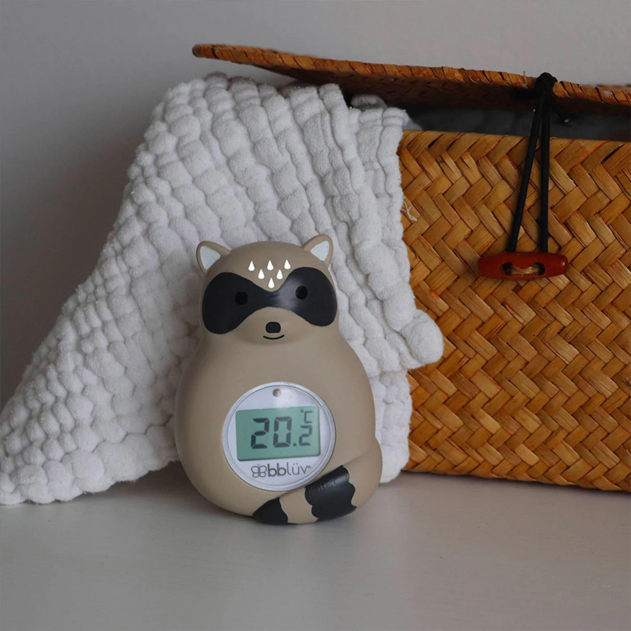 bblüv Raku - 3-in-1 - Baby Bath Thermometer °C/°F - Floating Water & Room Thermometer - Infant Baby Bath Essentials