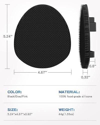 Miniatura 3 de ManmiHealth Cepillo de ducha de silicona suave, cepillo de cuerpo y cara súper espumante, guante de limpieza exfoliante suave para bebé, sensible,