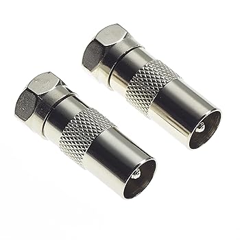 Keple TV Plug To F Type Plug Adaptor (Pack of 2) 