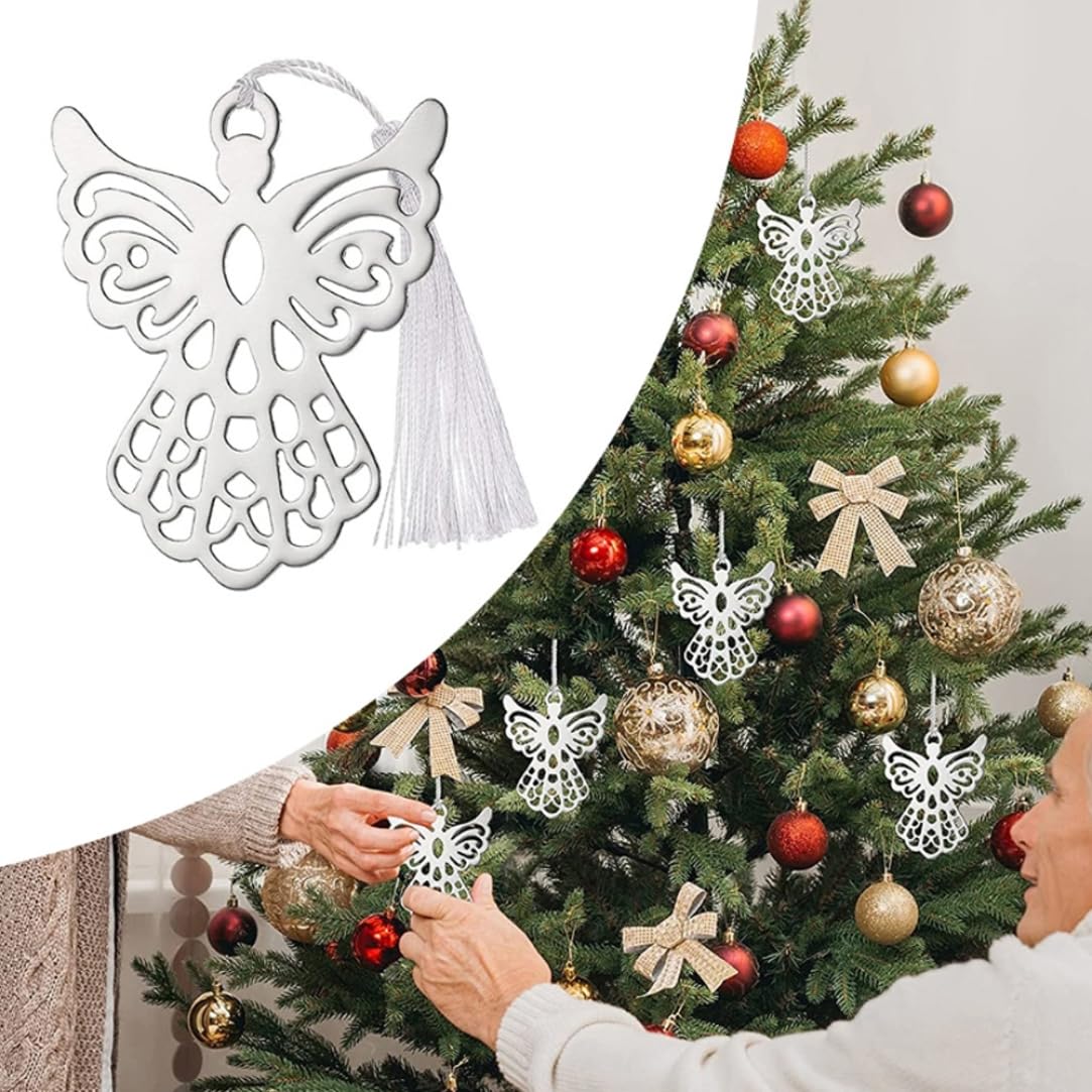 Marque-page d'ange en métal, marque-page d'ange creux pour les amateurs de livres avec soyeux pour fête de mariage, 50 pièces