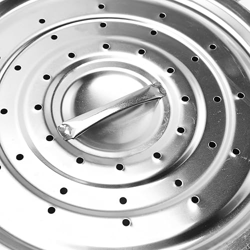 Miniatura 9 de Juego de 4 ollas de acero inoxidable, juego de ollas de sopa de acero inoxidable multiusos con 8 tapas para cocinar al vapor, freír y hervir a fuego