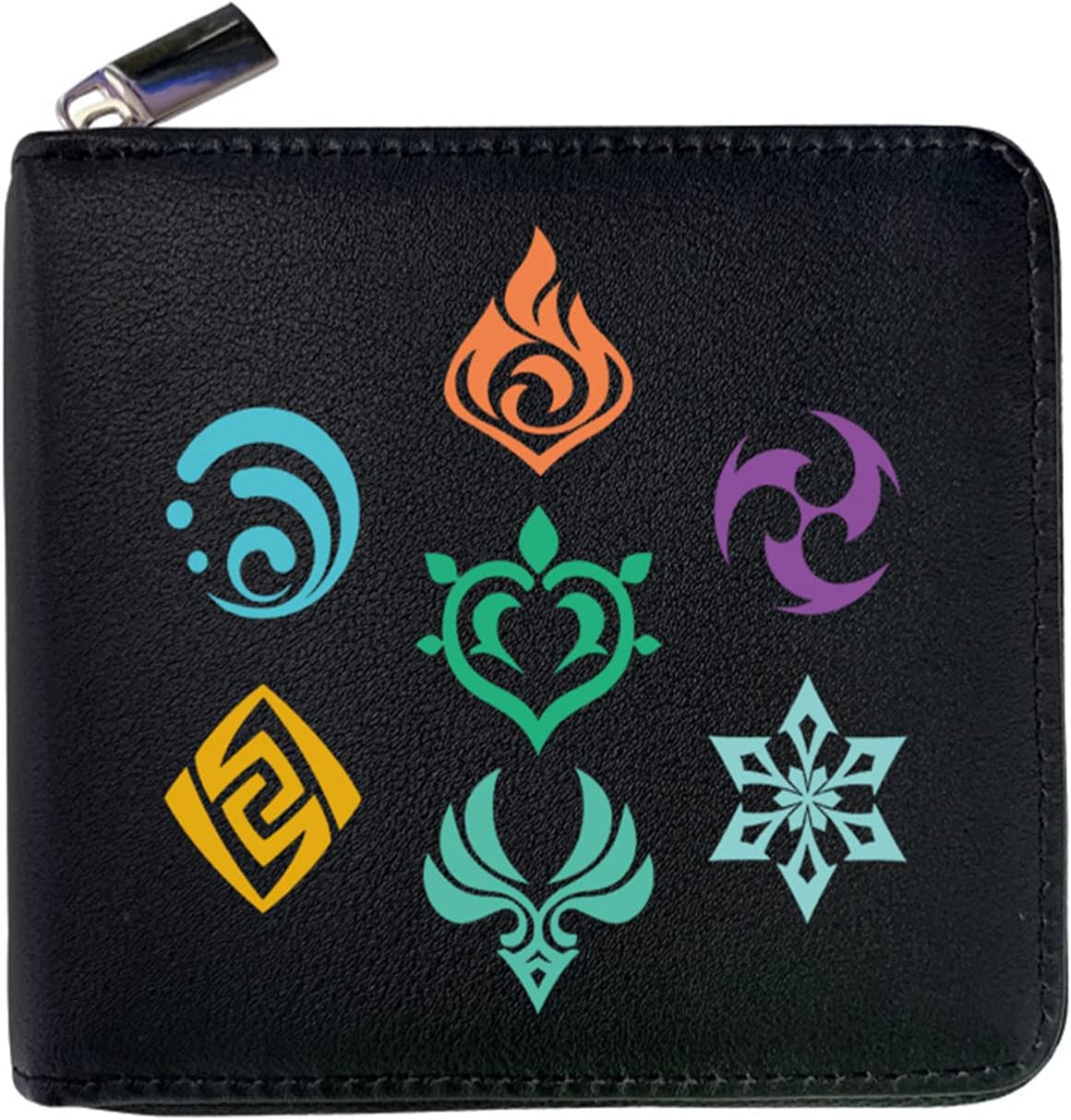 Jinhua Yiyan Genshin Impact Anime Wallet Coin Pocket,Card Purse with Id Window for Men Women Boys Girls Kids Gifts