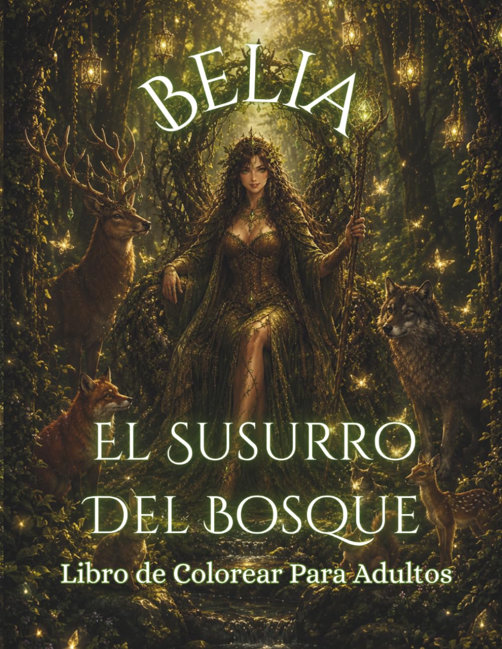 Belia: El Susurro del Bosque: Libro de colorear para adultos con arcanos y mundos mágicos