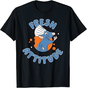 人気☆ディズニー レミーのおいしいレストラン ビッグプリント Tシャツ L Amazon | ディズニー＆ピクサー レミーのおいしいレストラン