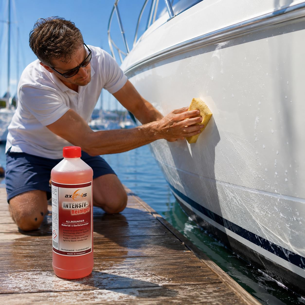 Potente detergente intensivo concentrato, ideale per superfici in plastica, adatto per barche, camper e mobili da giardino, 5 litri
