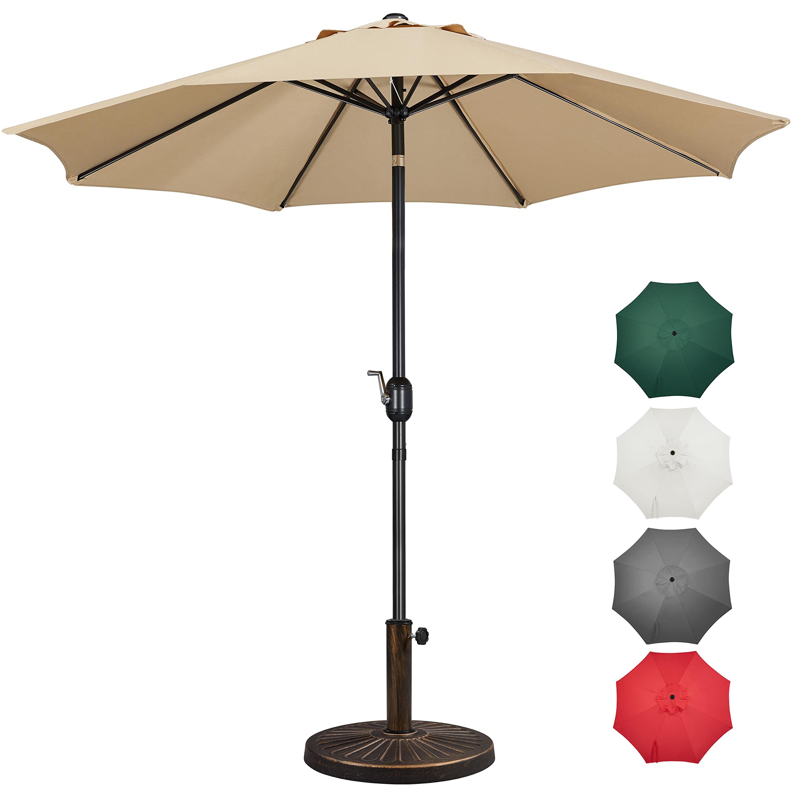 Yaheetech Sombrilla Patio Exterior con 10kg Pie de Sombrilla