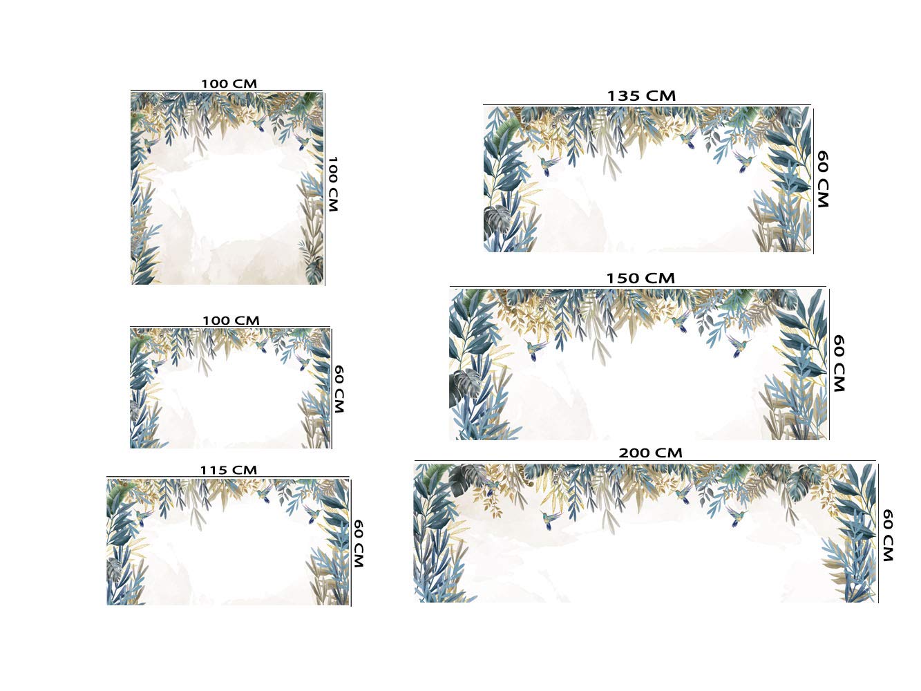 Oedim Cabecero Cama PVC Plantas Tropicales 200x60cm | Disponible en Varias Medidas | Cabecero Ligero, Elegante, Resistente y Económico