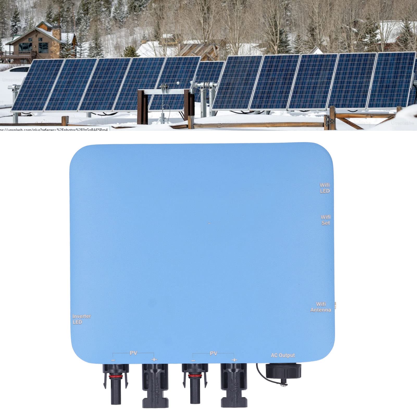 Micro Onduleur Solaire, Micro Onduleur Connecté au Réseau EU Plug 120V 230V Haute Efficacité de Travail Installation Facile Alliage d'Aluminium pour l'Industrie des Communications (600W)