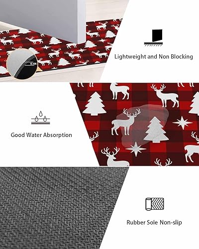 Miniatura 4 de Tapete de baño de Navidad para bañera, antideslizante, de secado rápido y absorbente, de tierra de diatomeas, fregadero, dormitorio, cocina,