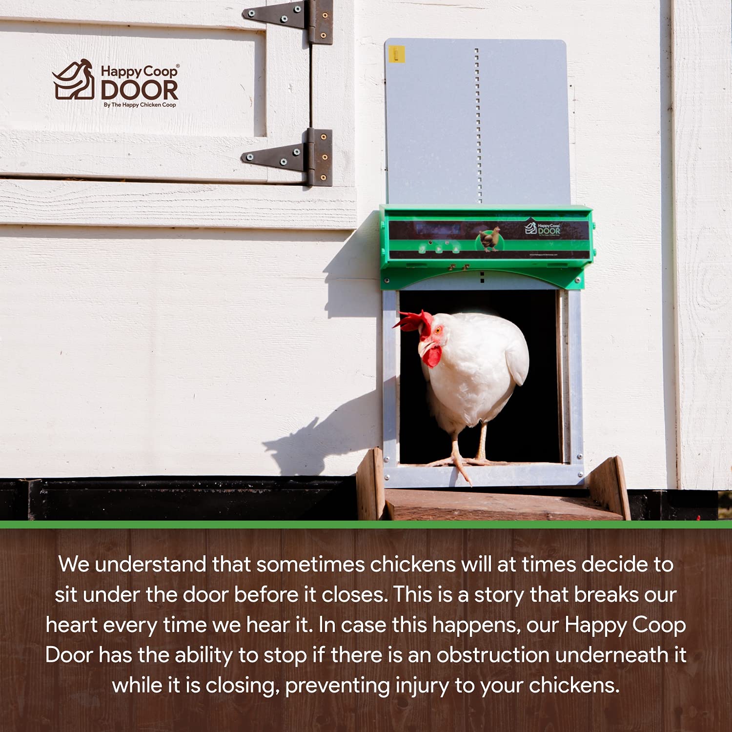 Happy Coop Door Weatherproof Automatic Chicken Coop Door Open/Close