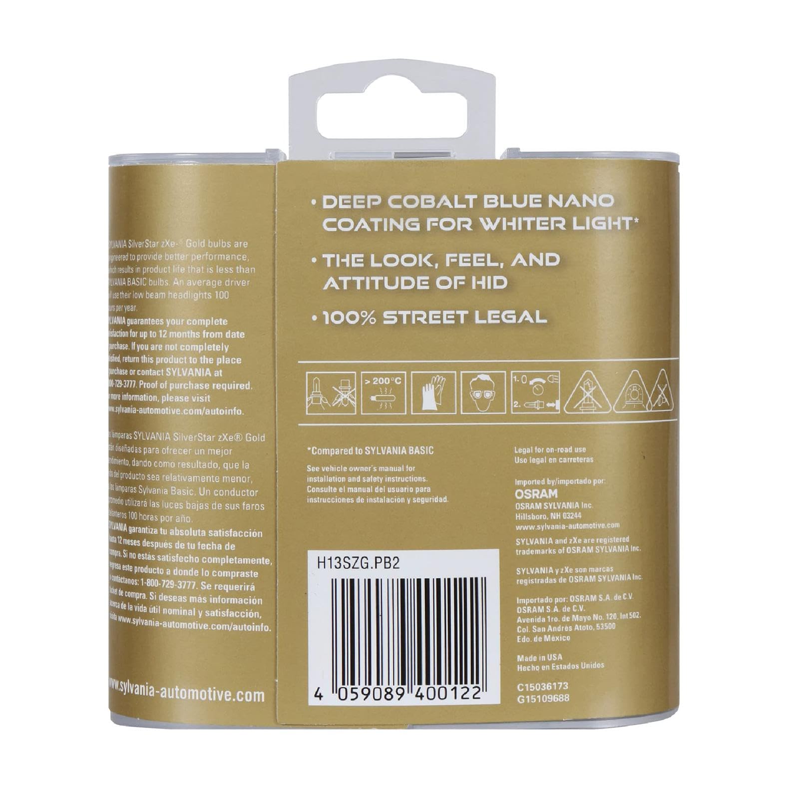 Amazon.com: SYLVANIA - H13 (9008) SilverStar zXe Gold High