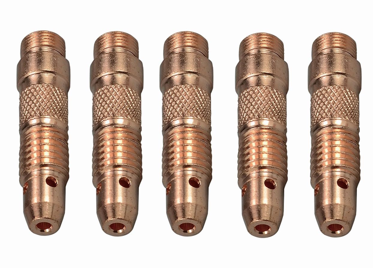RIVERWELD TIG Collet Bodies 10N32 2.4mm Orifice for QQ300 PTA DB SR WP 17 18 26 TIG Welding Torch Pack of 5