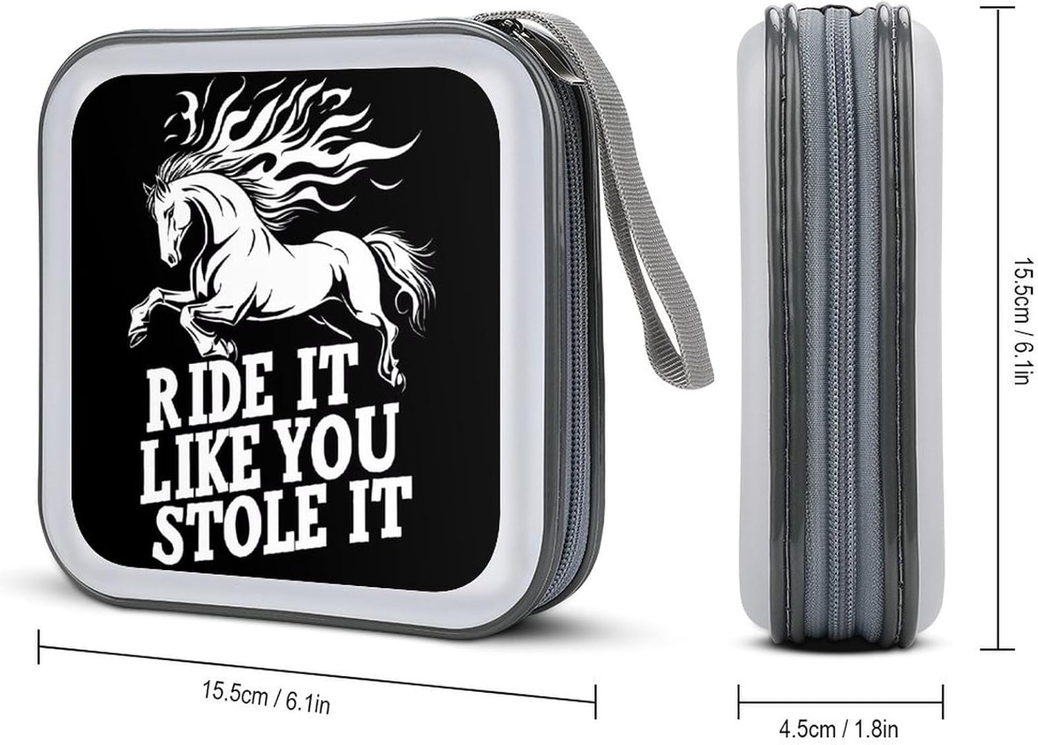 Horse Ride It Like You Stole It CD Case DVD Storage Holder Binder 40 Capacity