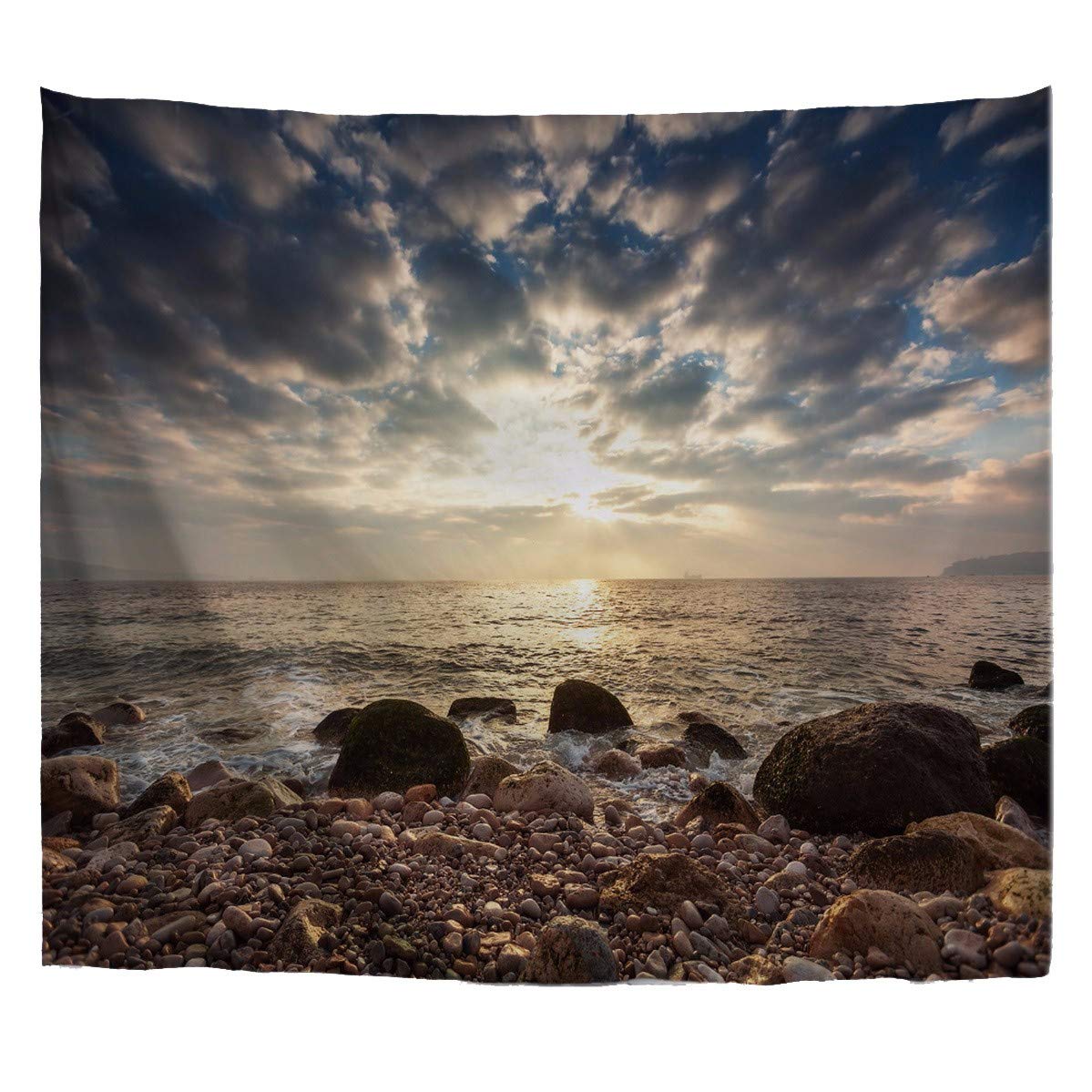 A.Monamour Tropical Dark Green Banana Palm Tree Leaf Plants Themed Print Fabric Tapestry Wall Hangings Blanket Bohemian Bedspread Cover Hippie Beach Towels Bedroom Living Room Dorm 153X102Cm/60"X40" — view 35