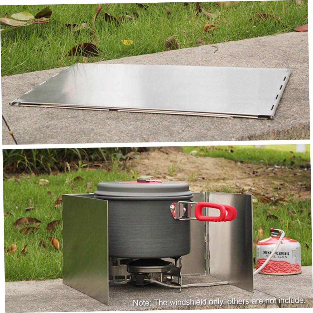 Outdoors Stove Windshield Camping Cooking Windscreen Folding Camping Cooker Stove Wind Screen Summer Sports Accessories