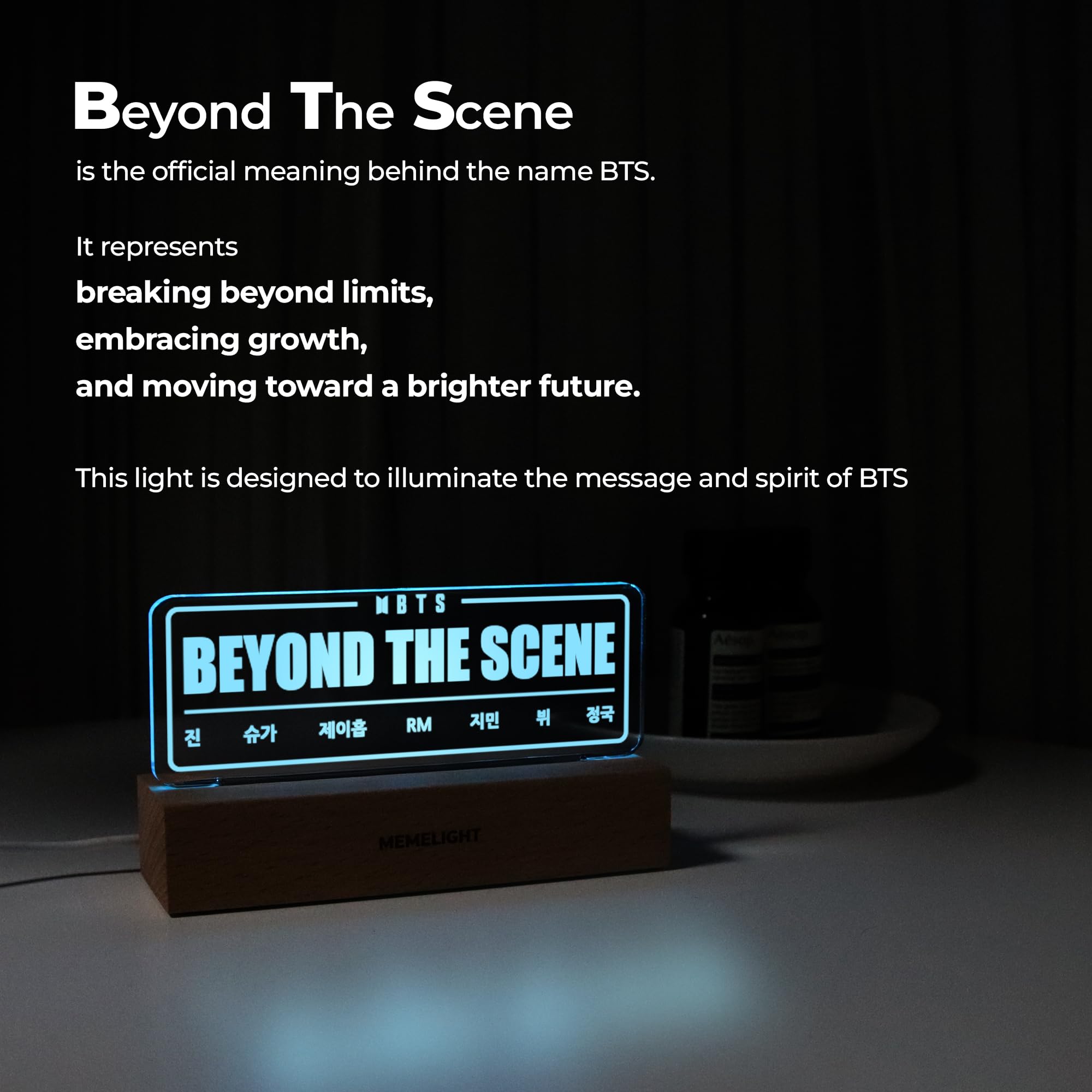 MEMELIGHT BTS Night Light, Beyond The Scene Lamp, Kpop Merchandise